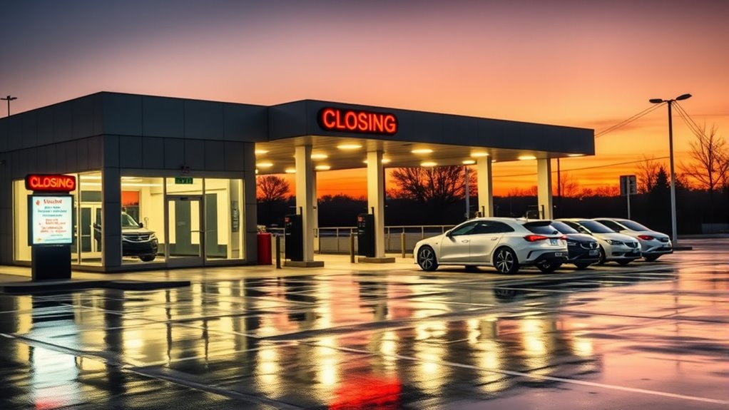 car wash closing time