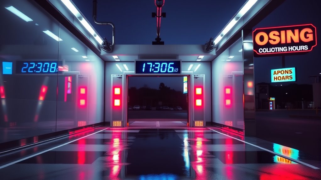 car wash closing time
