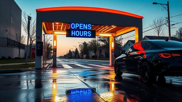 car wash opening hours