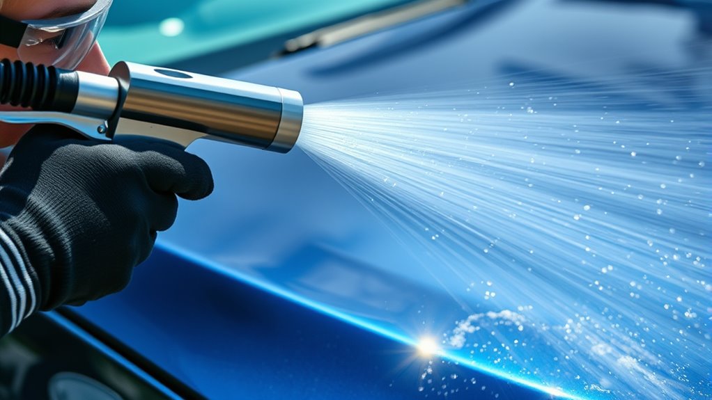 careful car power washing