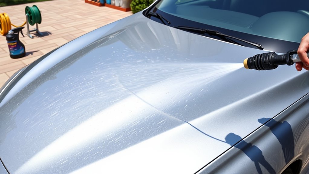 power wash your car