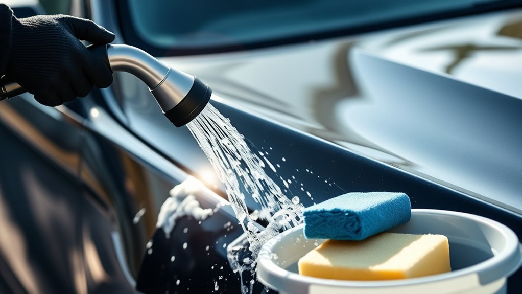 prepare car for washing