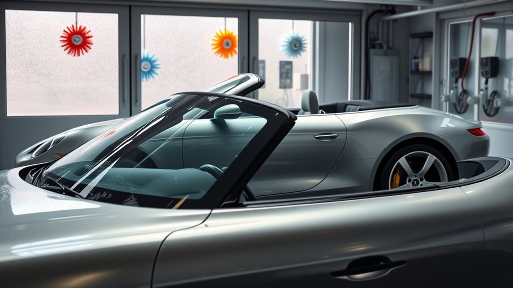 prepare convertible for wash