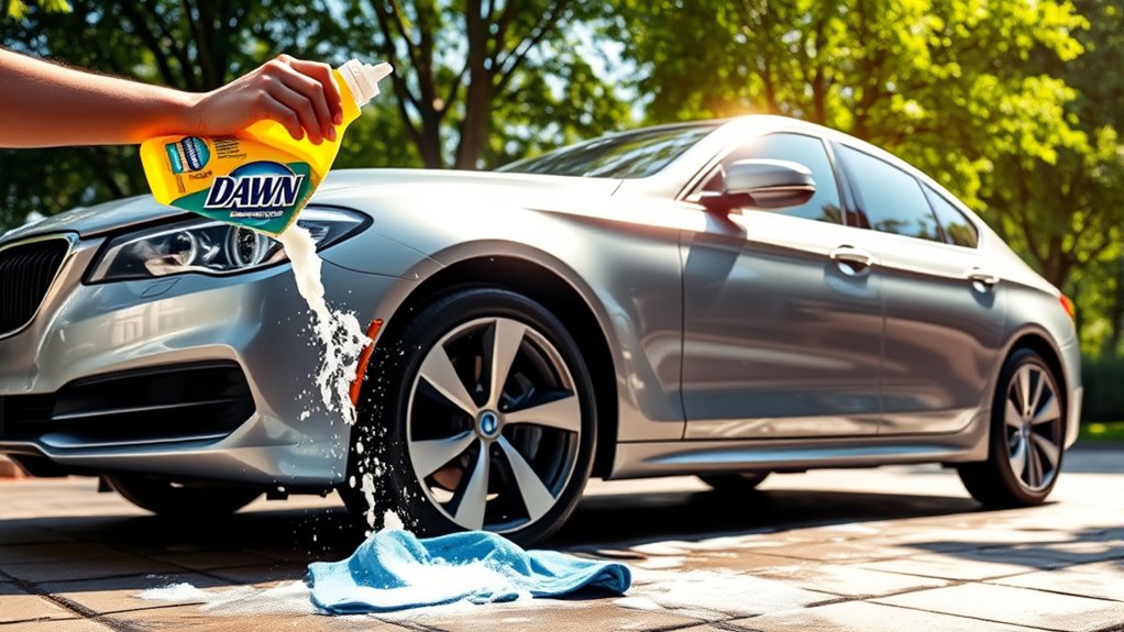 wash car with dawn